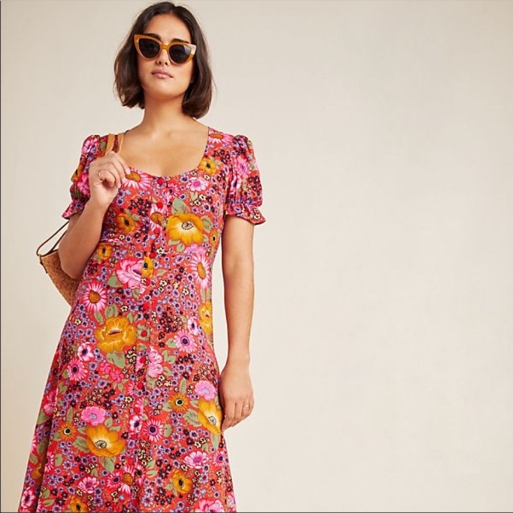 NWT Anthropologie Laurel Canyon Button Front Dress